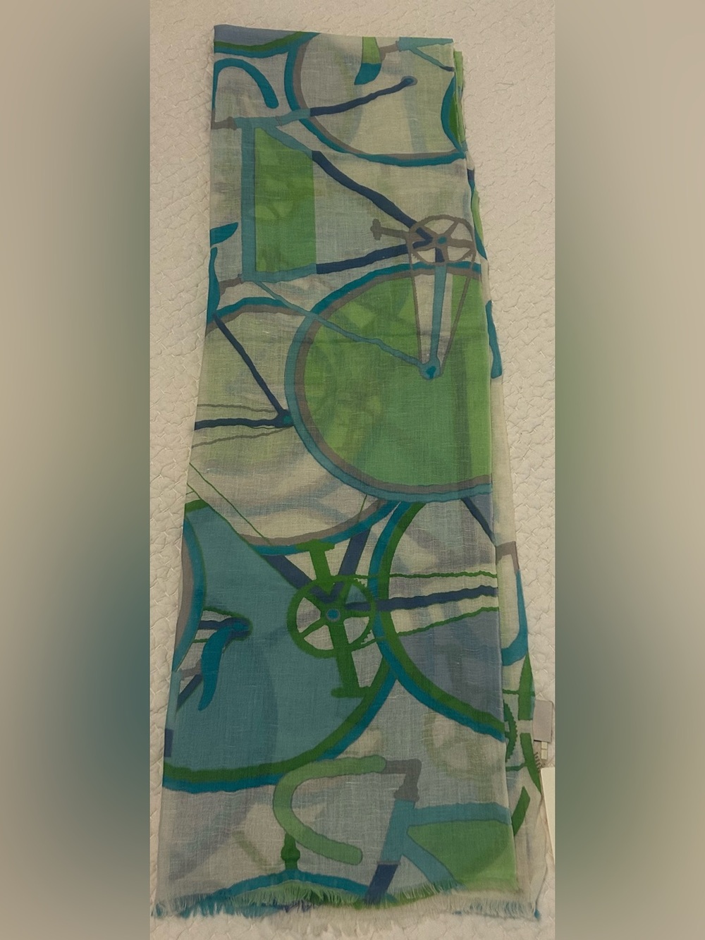 Kinross Cashmere Blend Bicycle Scarf - 75” X 24” - NWT